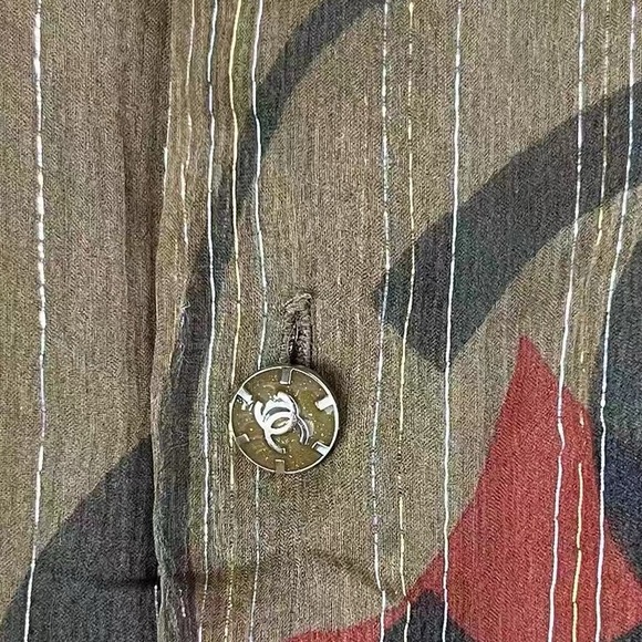 🚩steal authentic CHANEL Multicolor Sheer Blouse - Picture 4 of 7